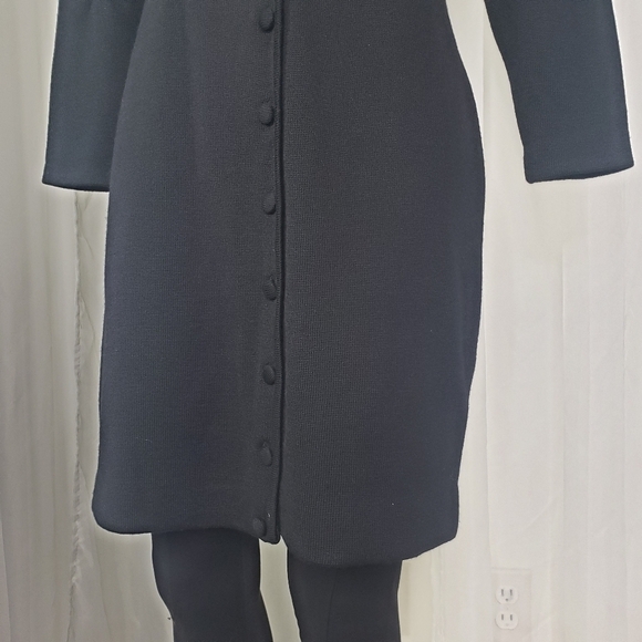 Anne Klein II black wool long sweater / sweater dress size medium - Picture 4 of 8